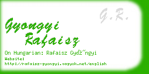 gyongyi rafaisz business card